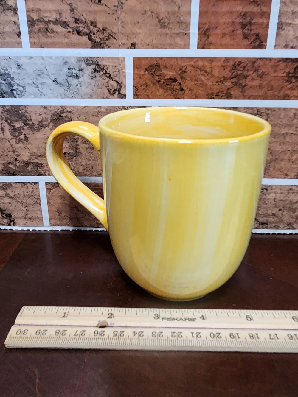 Sunny Yellow Ceramic Coffee Mug with Comfortable Handle